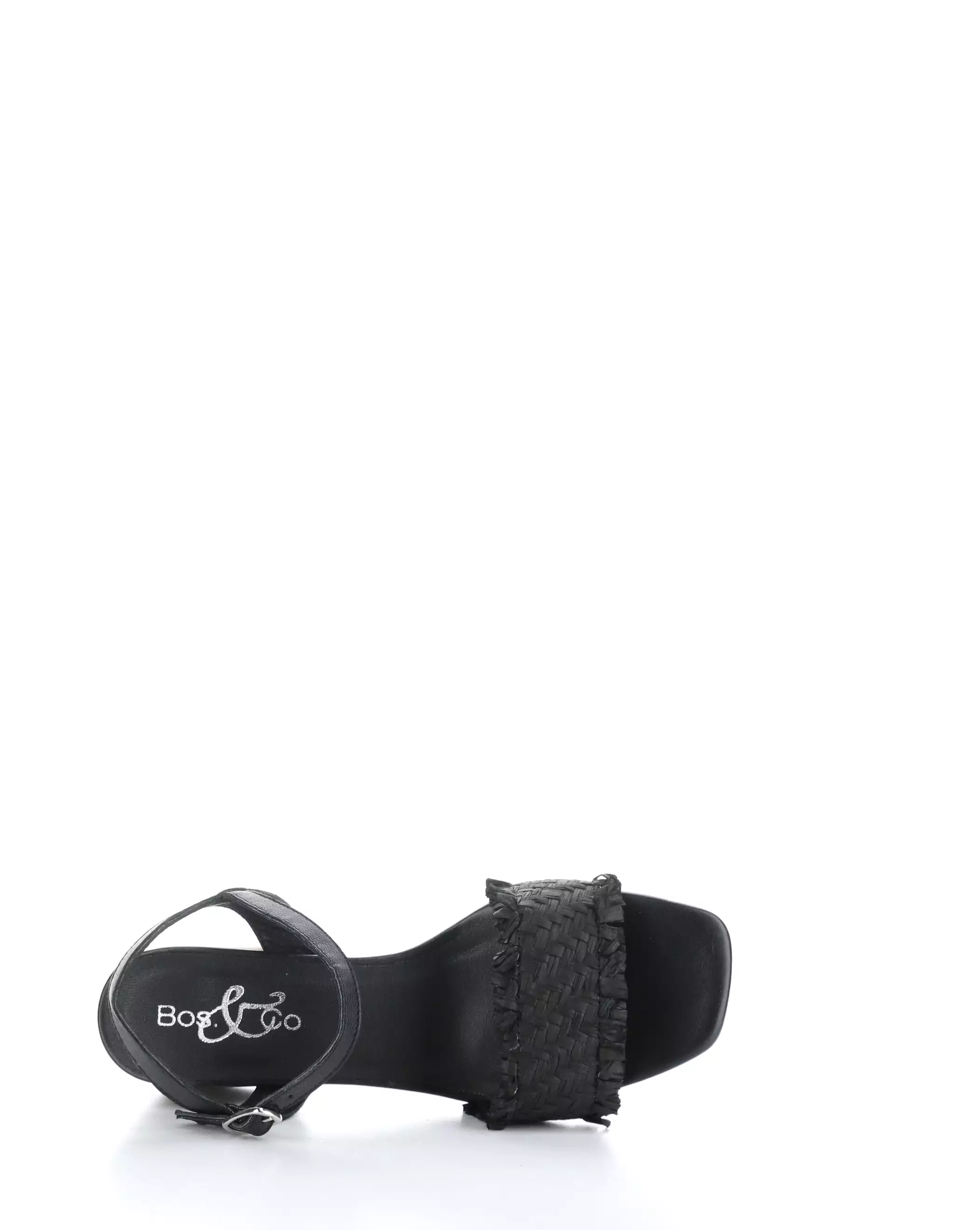 Black Round Toe Sandals by GERA