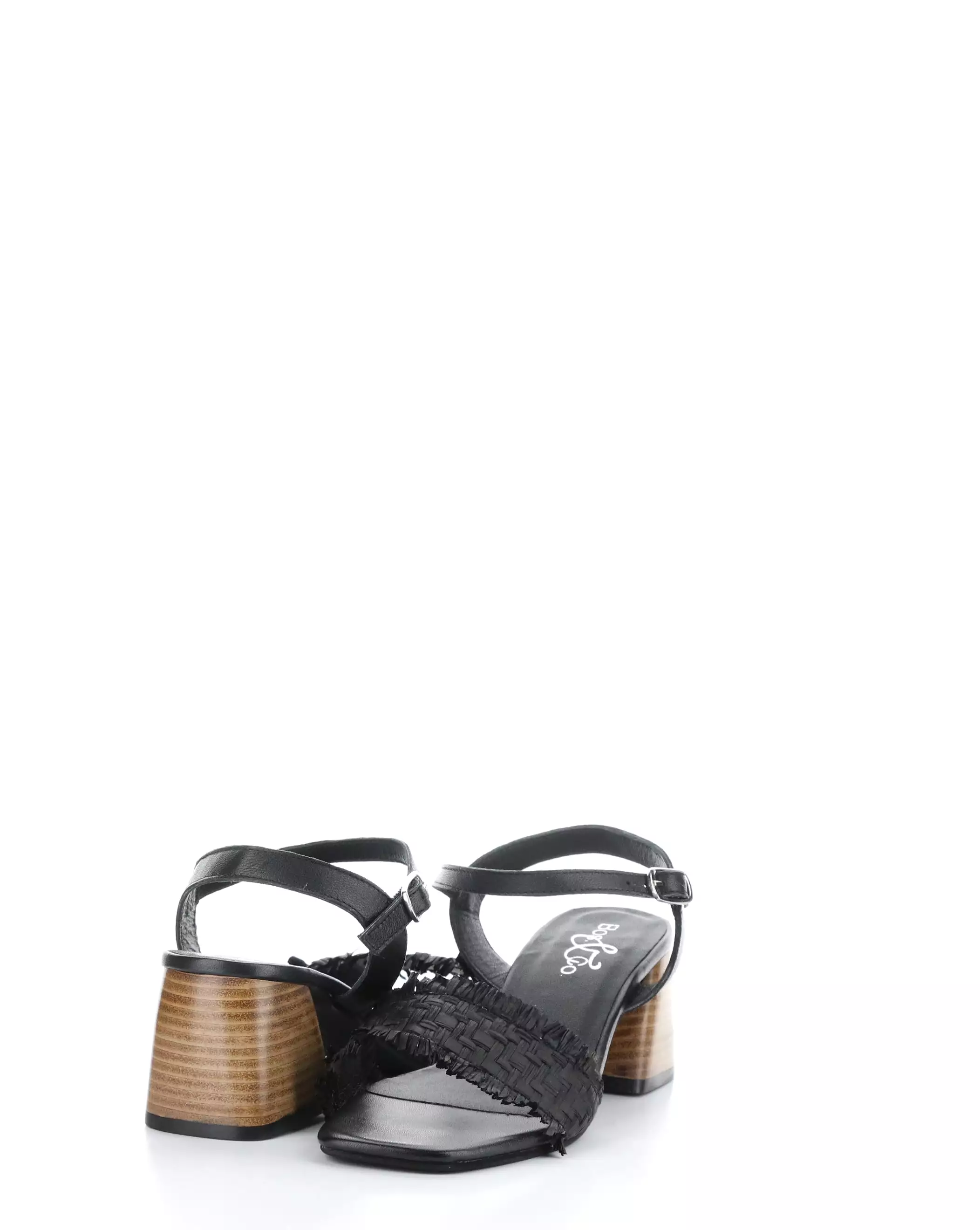 Black Round Toe Sandals by GERA