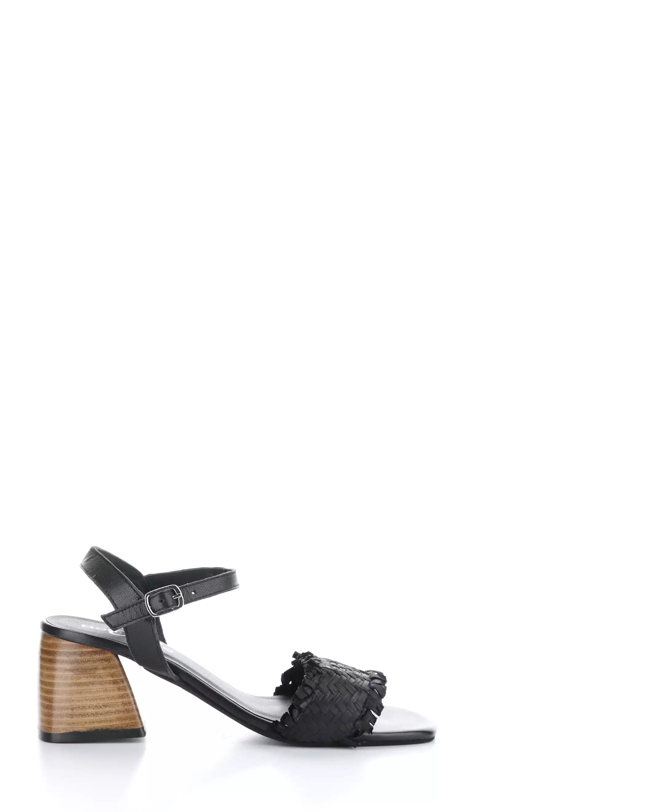 Black Round Toe Sandals by GERA