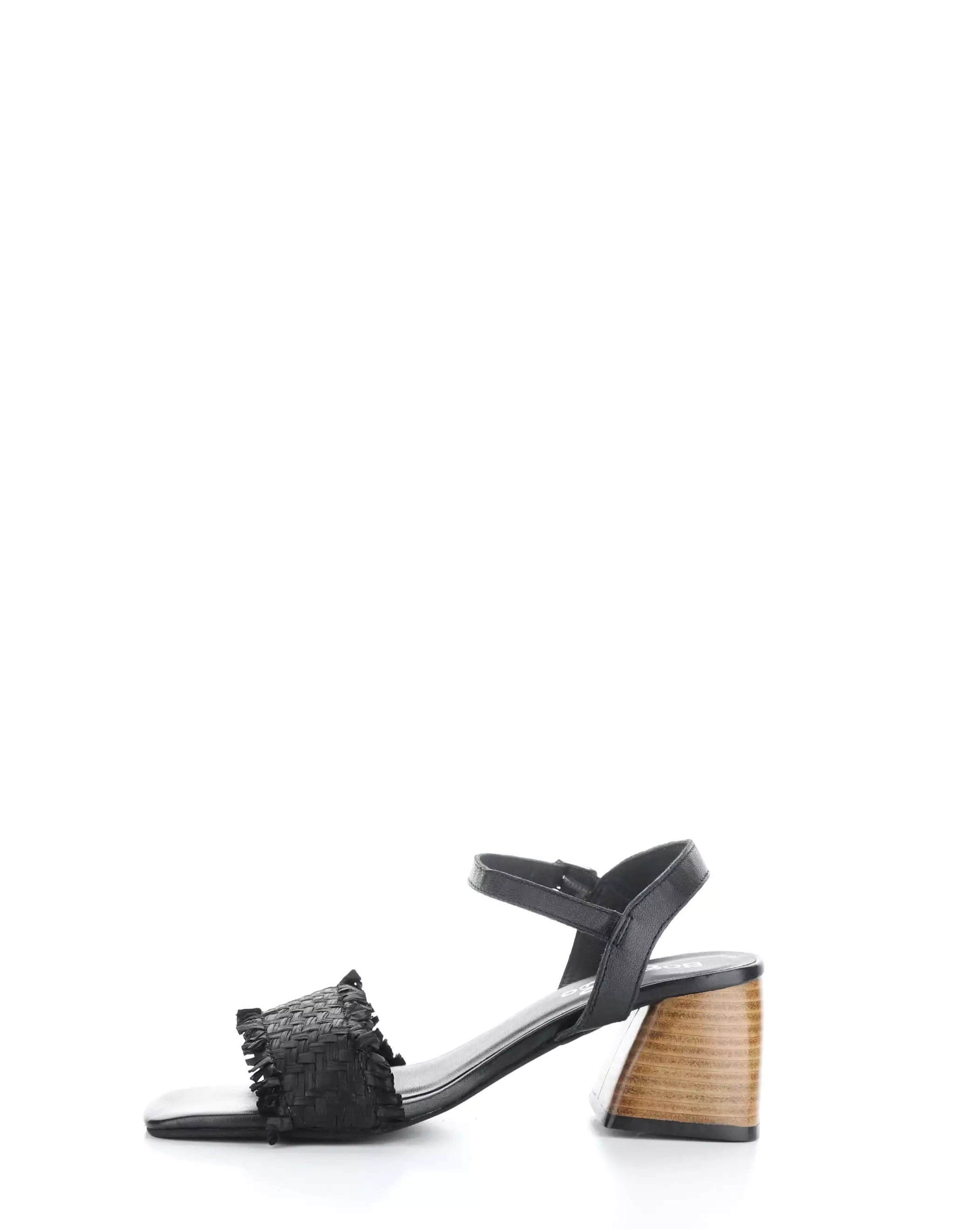 Black Round Toe Sandals by GERA