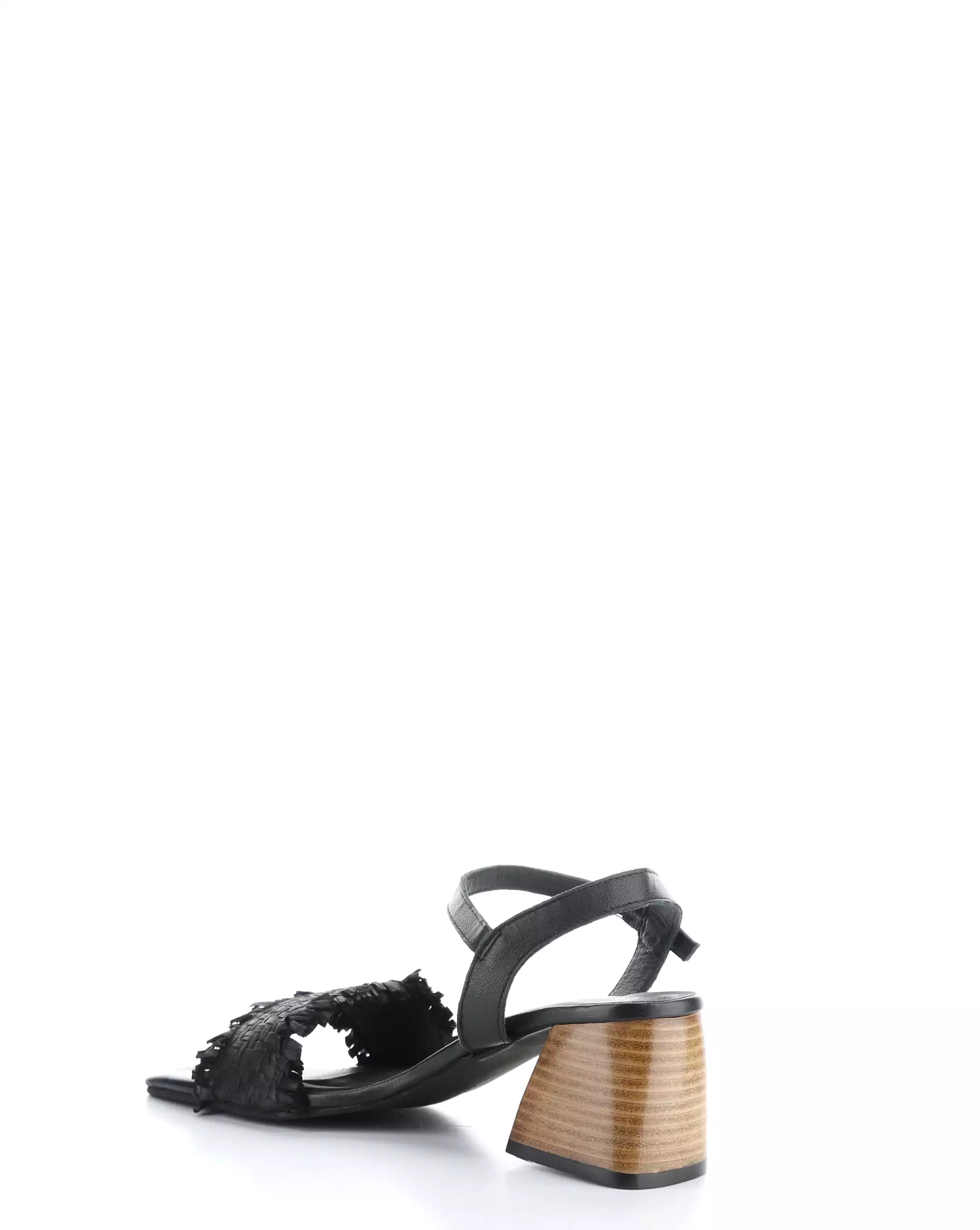 Black Round Toe Sandals by GERA