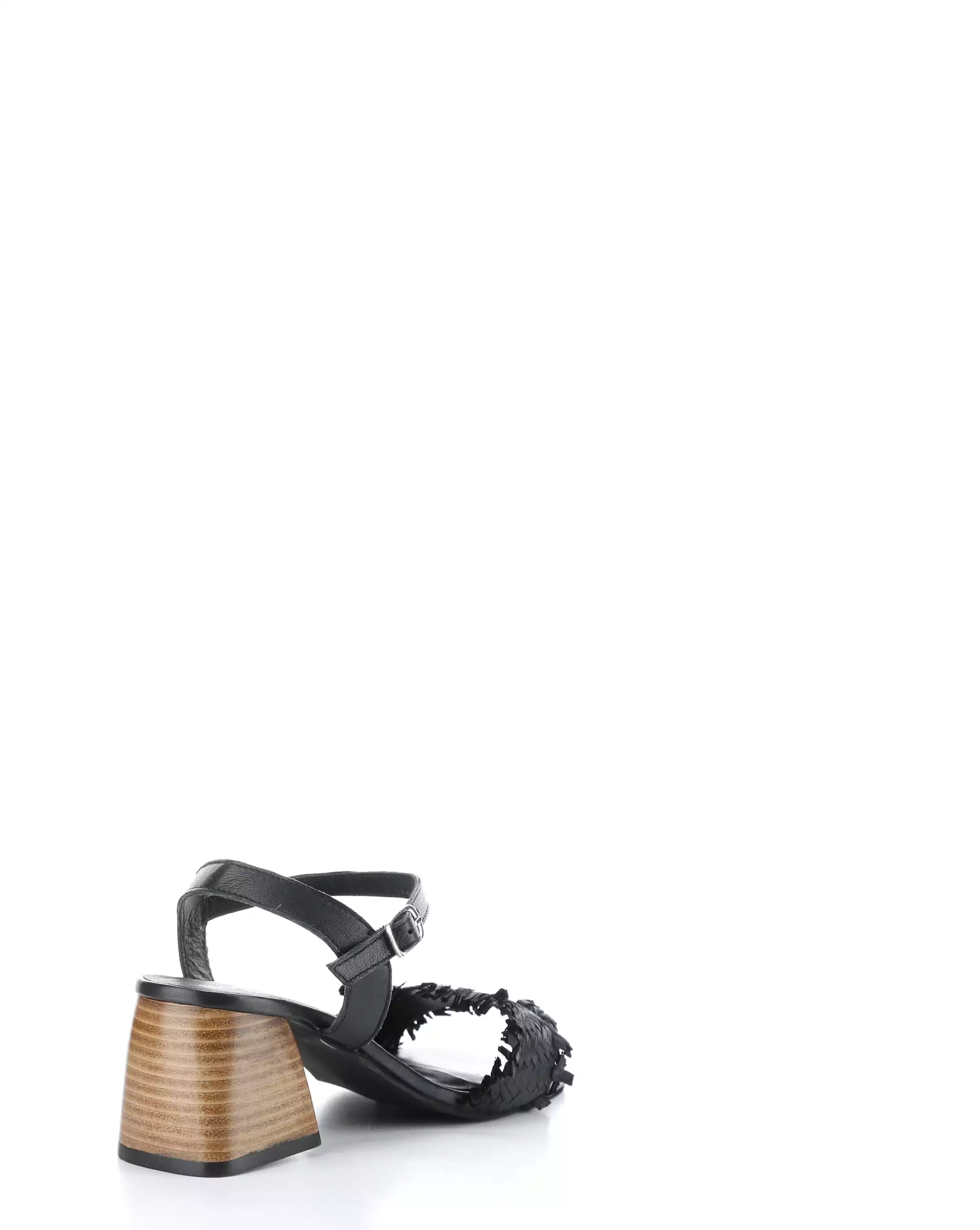 Black Round Toe Sandals by GERA