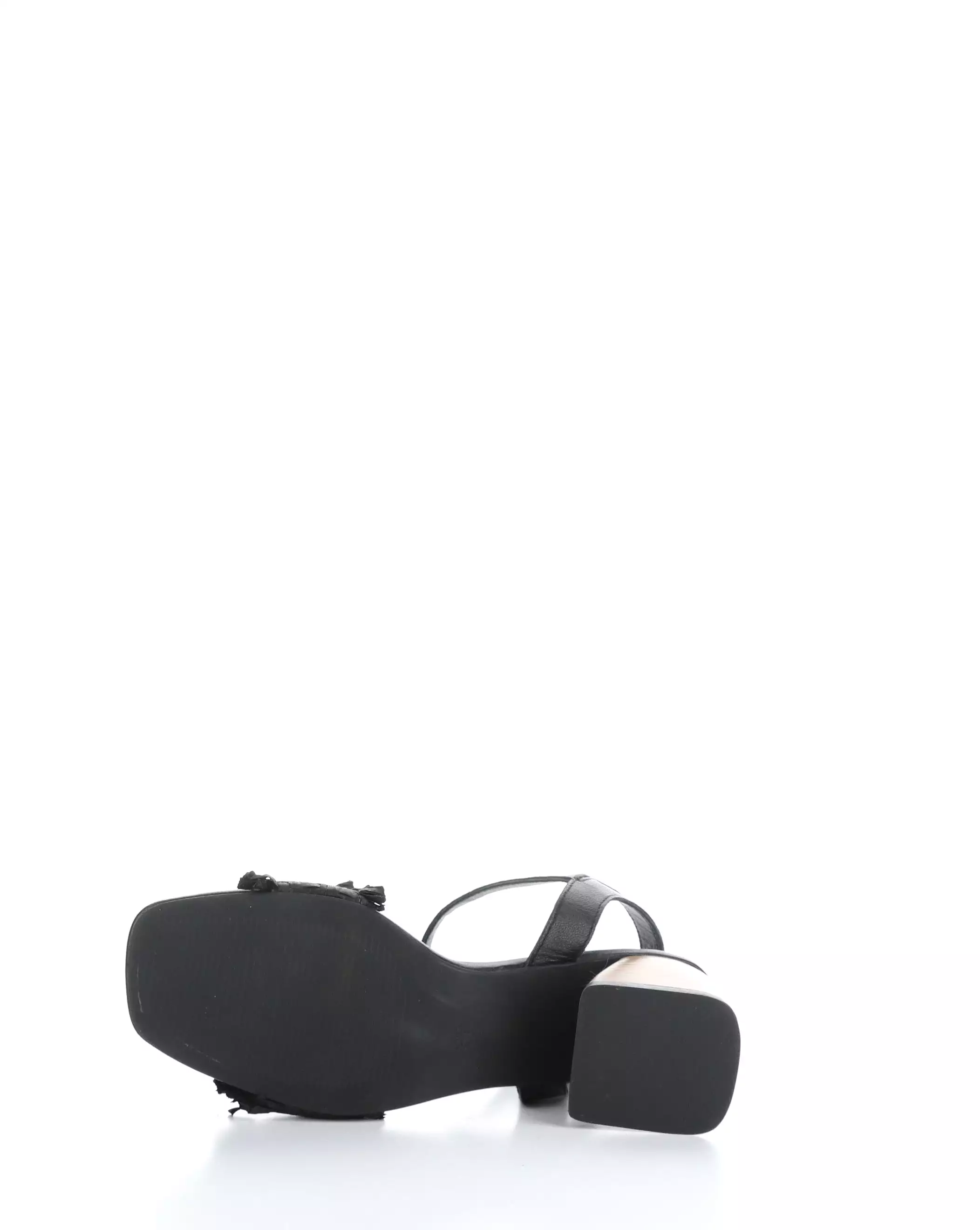 Black Round Toe Sandals by GERA