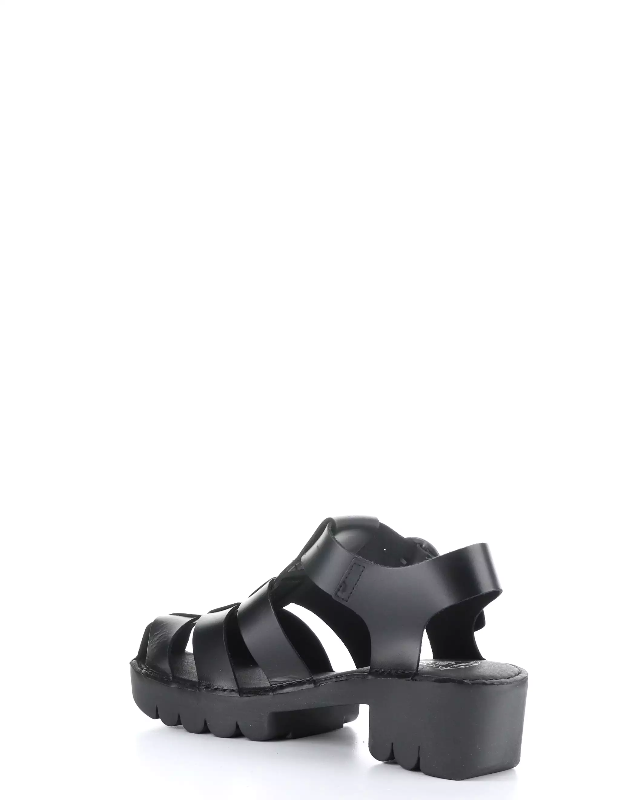 Black Round Toe Sandals - EMME511FLY 005