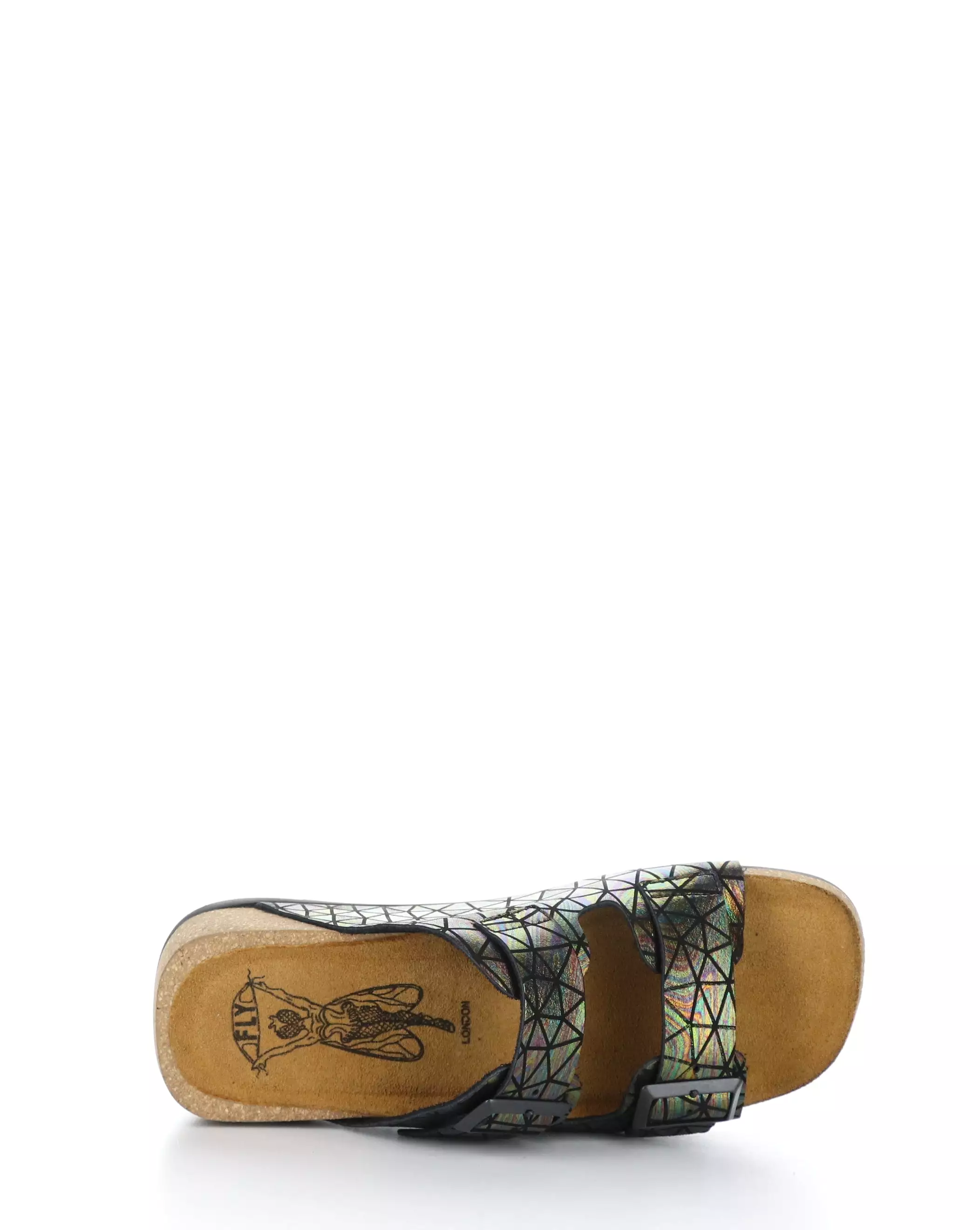 Black Slip-on Sandals - CAJA721FLY 011 PETROL