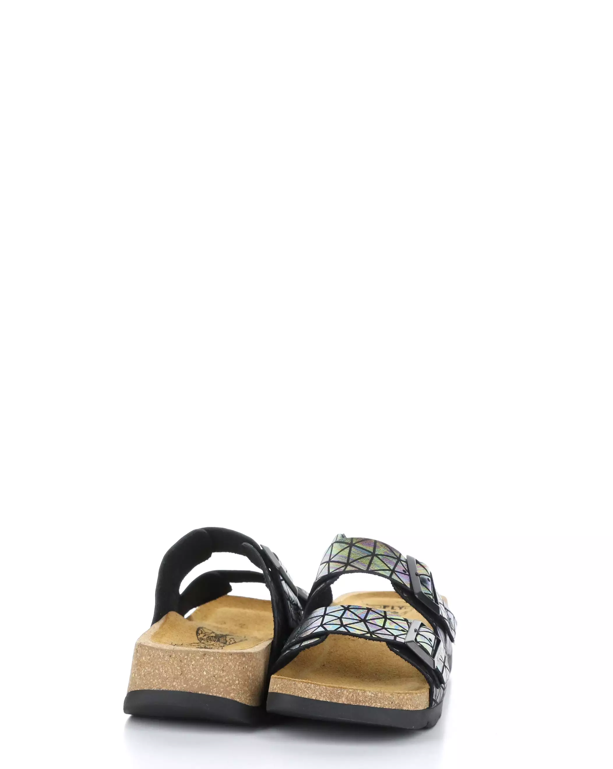 Black Slip-on Sandals - CAJA721FLY 011 PETROL