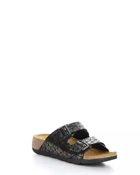 Black Slip-on Sandals - CAJA721FLY 011 PETROL