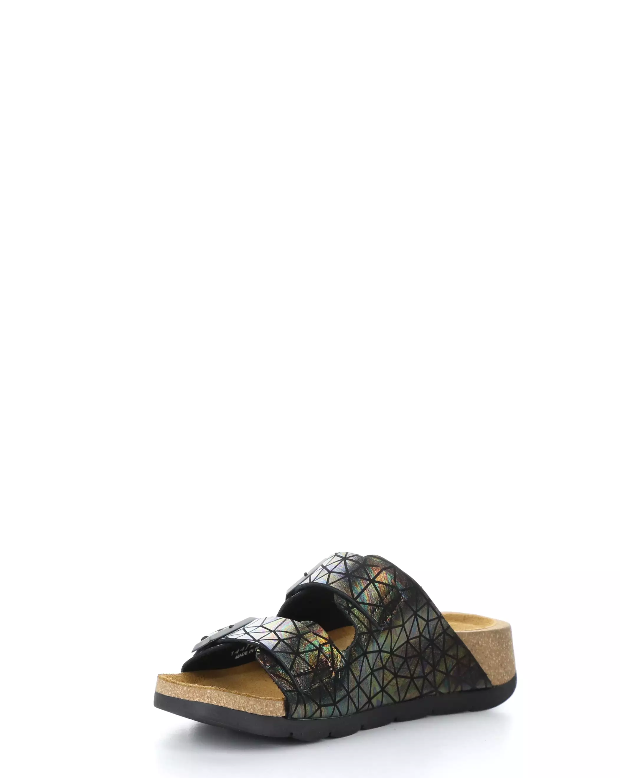 Black Slip-on Sandals - CAJA721FLY 011 PETROL