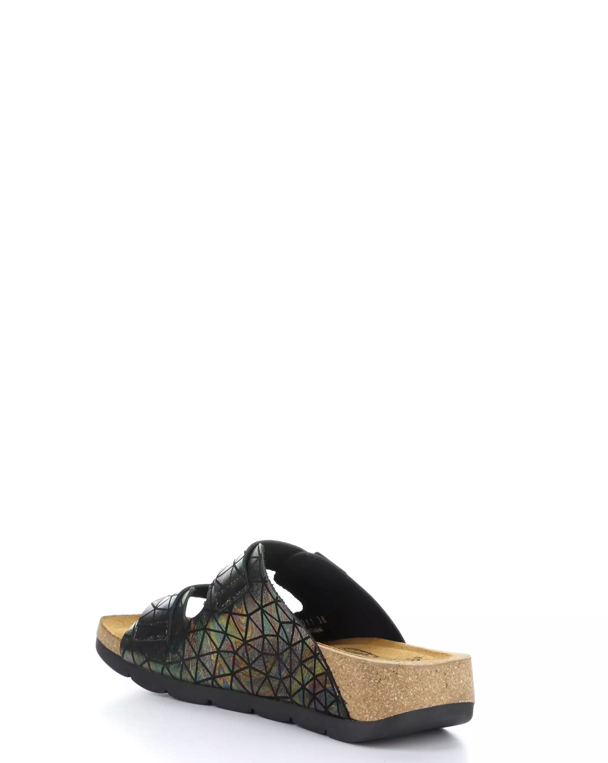 Black Slip-on Sandals - CAJA721FLY 011 PETROL