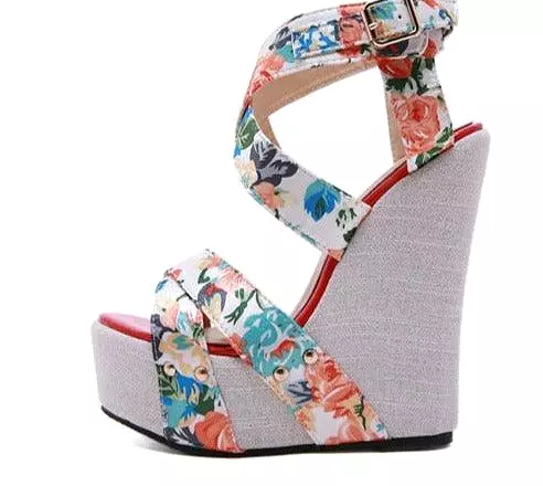 Block Heel Wedge Sandal Shoes - Women's Fashion Footwear