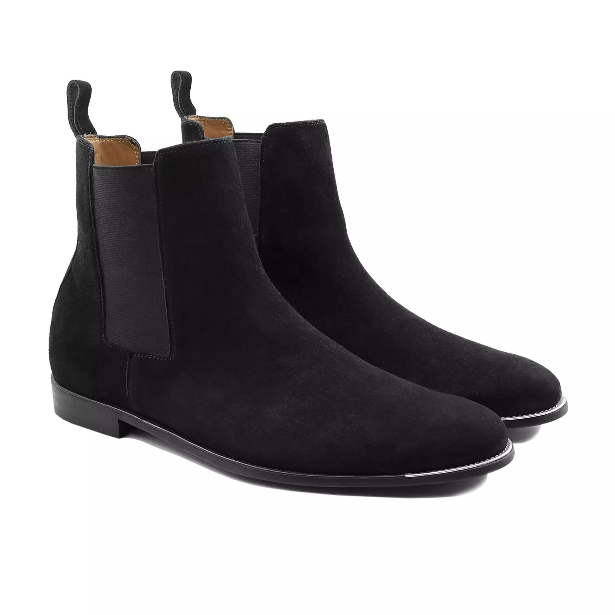 Bludenz black kid suede Chelsea boot - men's.