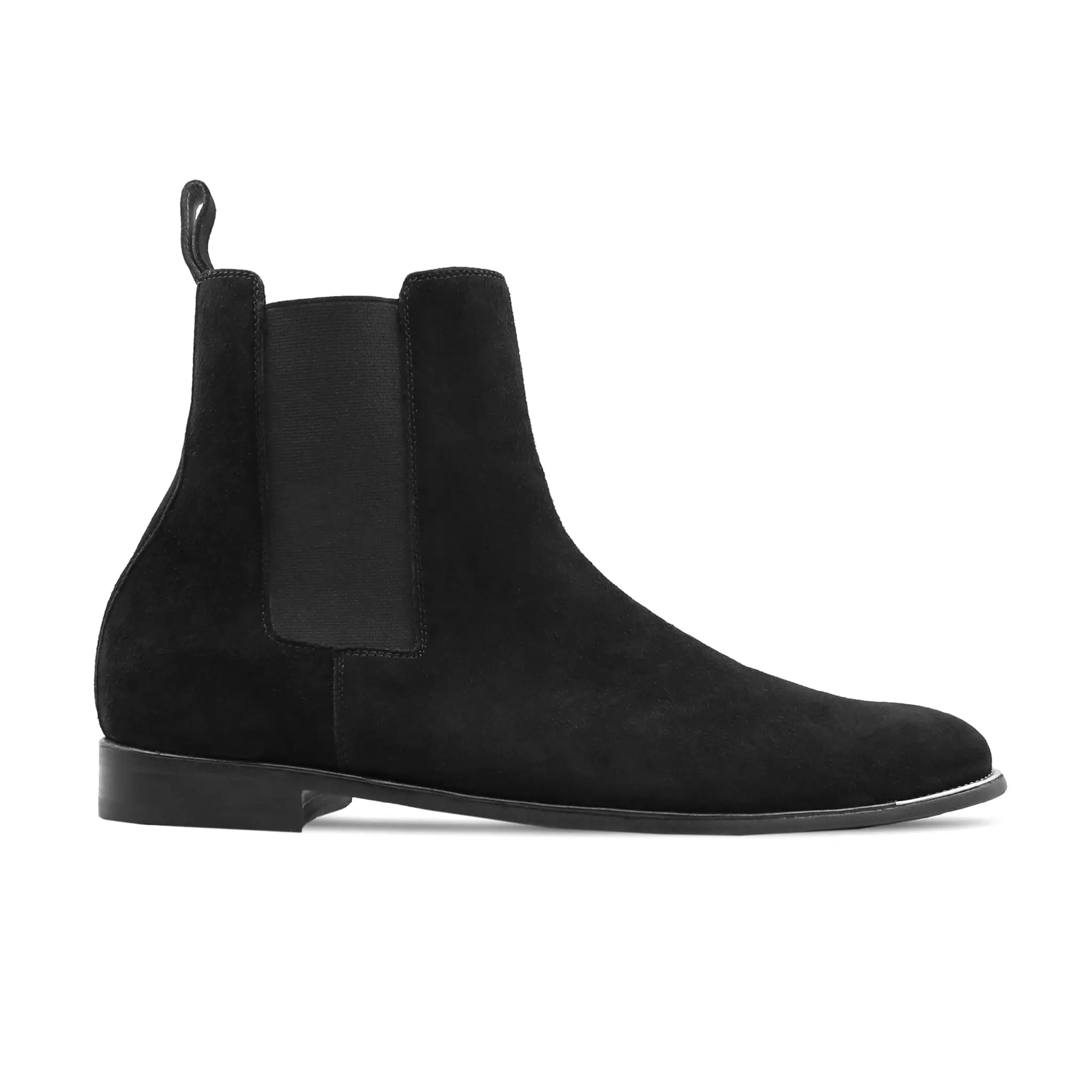 Bludenz black kid suede Chelsea boot - men's.