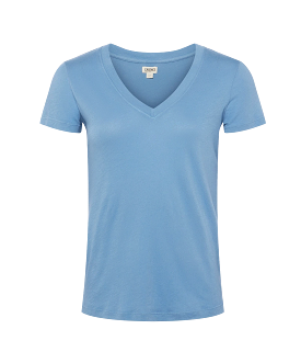 Blue Mist Becca Short Sleeve V Neck T-Shirt