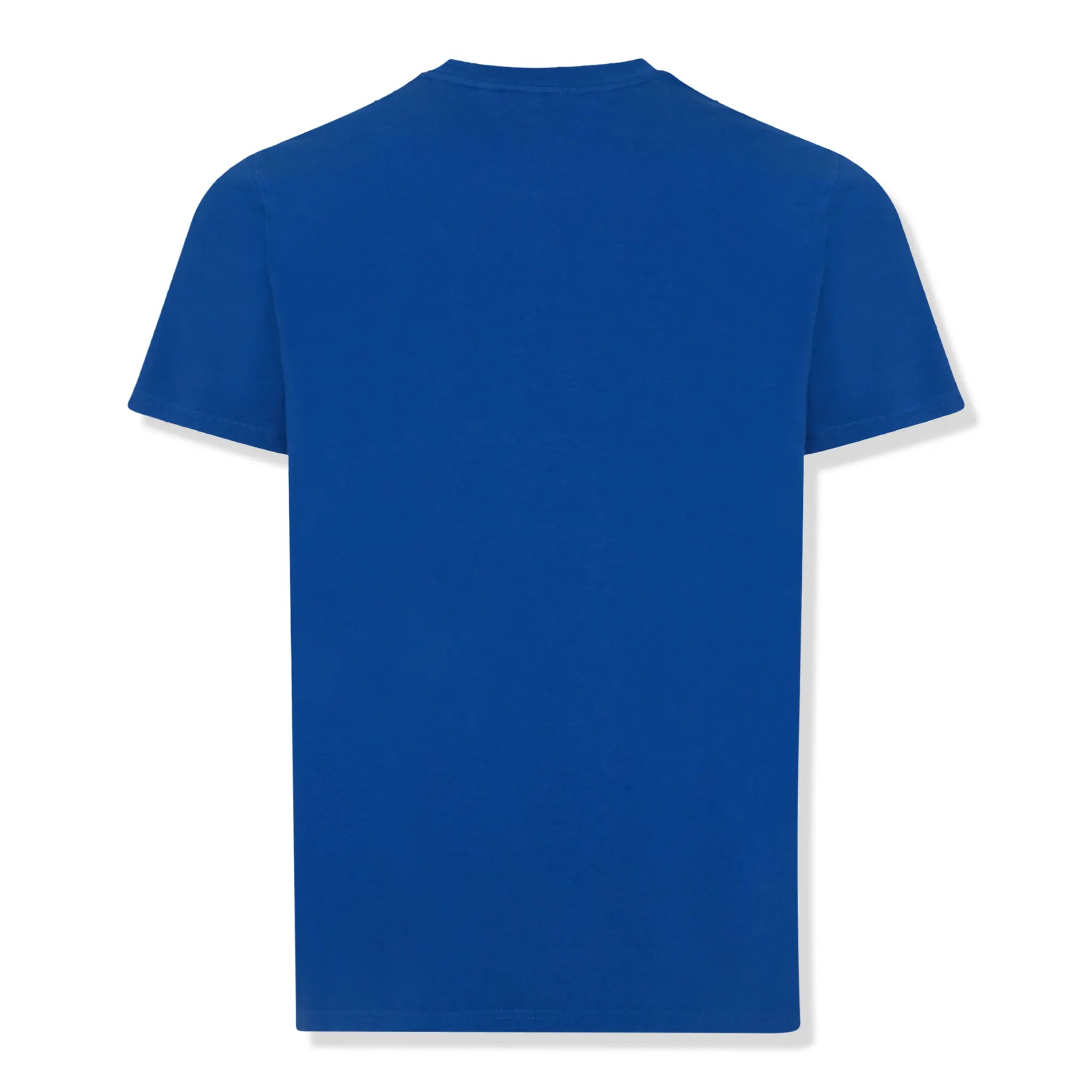 Blue Moncler SN44 Short Sleeve T-Shirt with Patched Logo