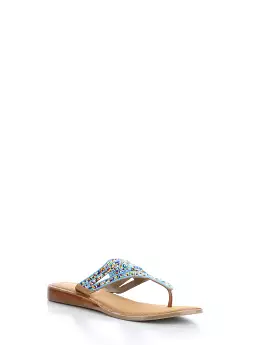 Blue Slip-on Sandals