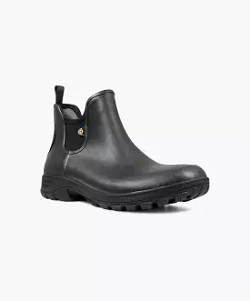 BOGS Mens Waterproof Black Slip On Boots