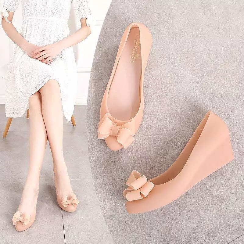 Bowtie Wedge Pumps Shoes