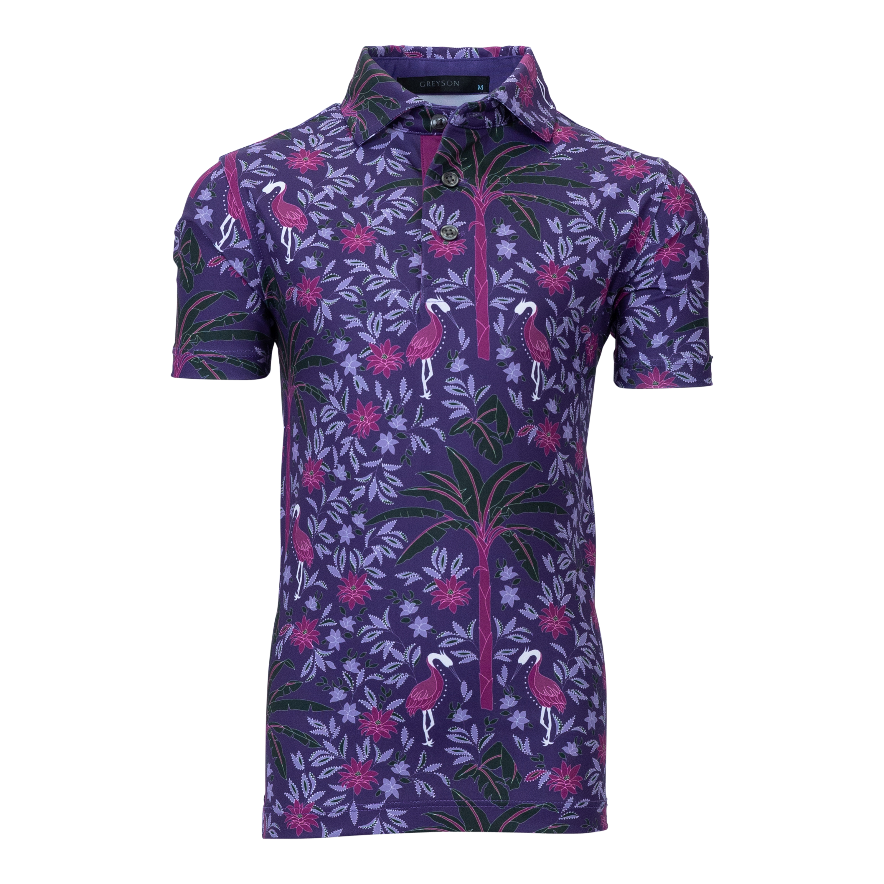 Boy's Palm Polo: Trendy and stylish polo shirt for boys, featuring a unique palm design. Perfect for a casual yet fashionable lo