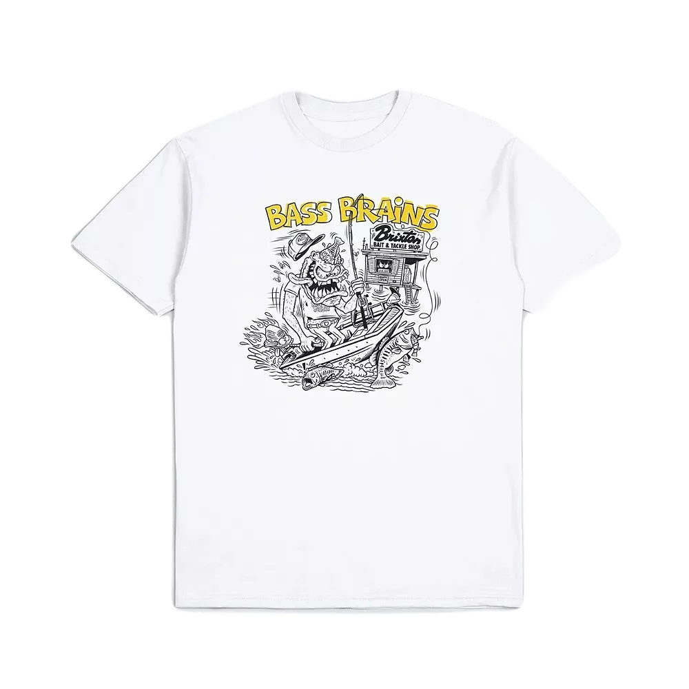 Brixton Bass Brains White T-Shirt