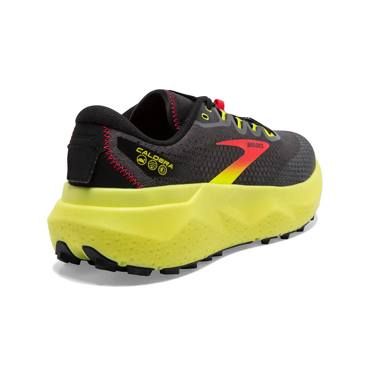 Brooks Caldera 6 Men's Shoes - Black/fiery Red/blazing Yellow