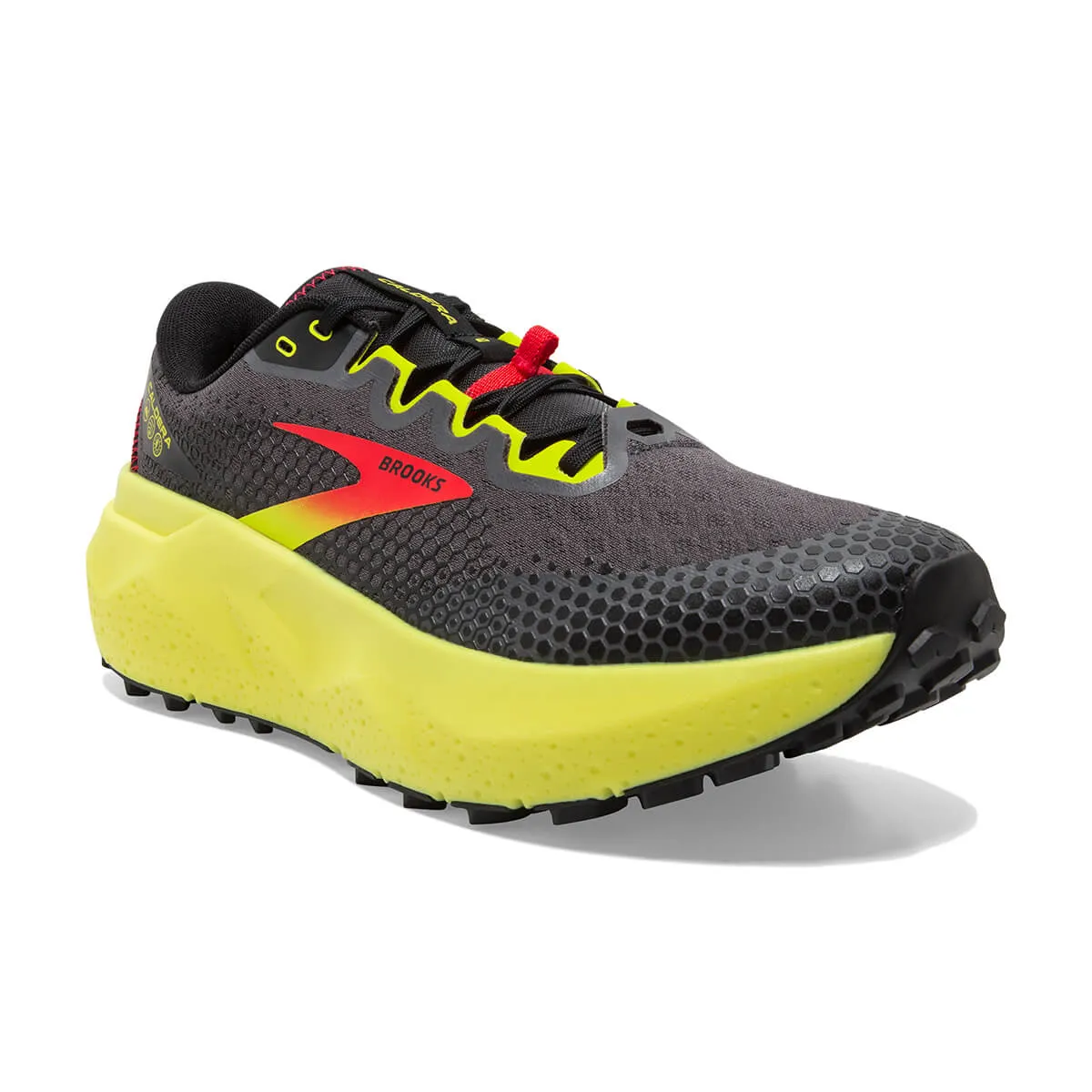 Brooks Caldera 6 Men's Shoes - Black/fiery Red/blazing Yellow