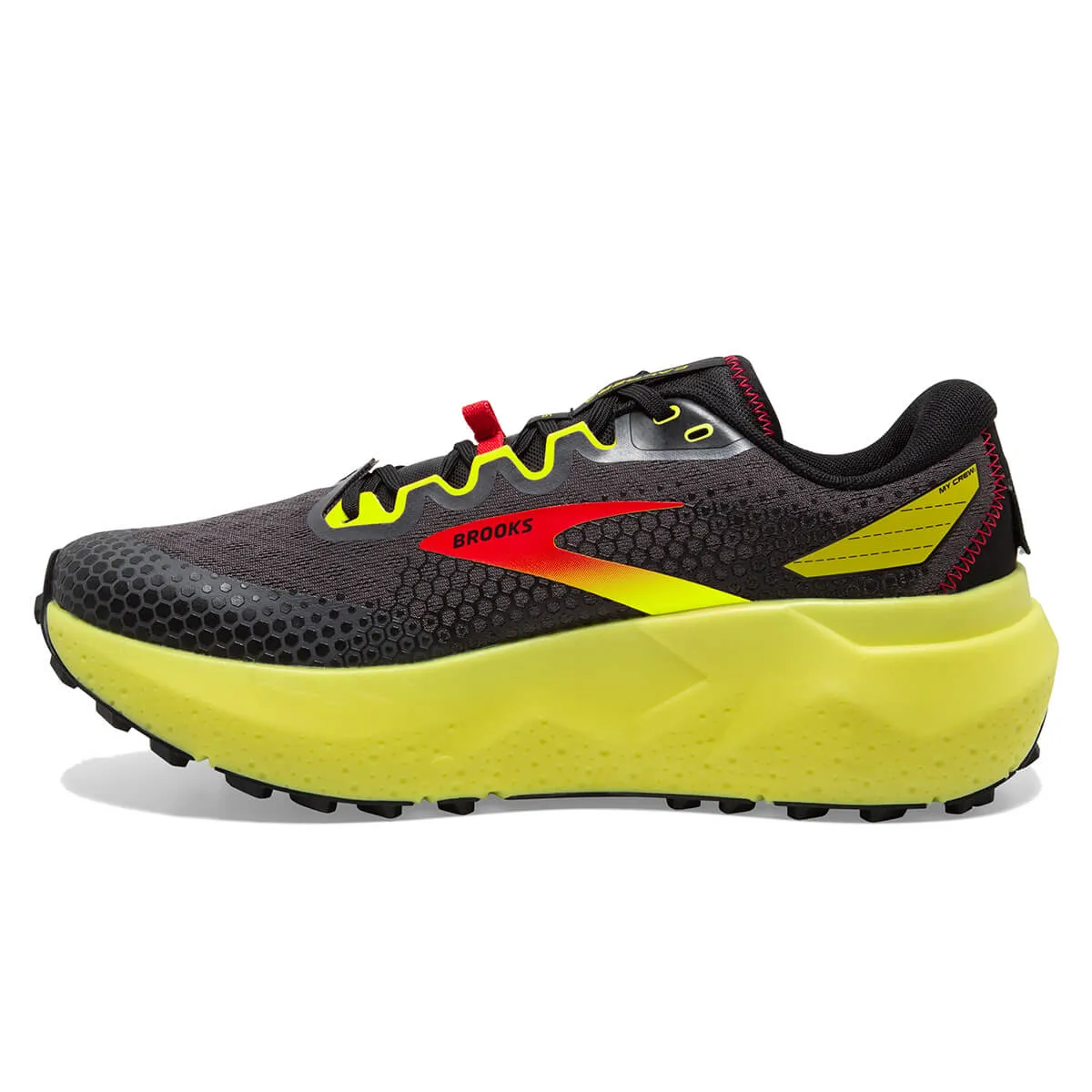 Brooks Caldera 6 Men's Shoes - Black/fiery Red/blazing Yellow