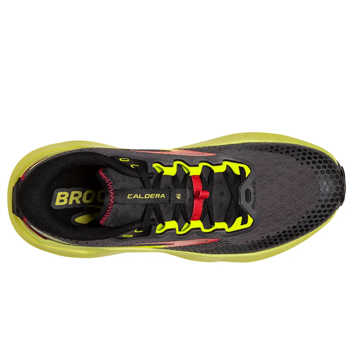 Brooks Caldera 6 Men's Shoes - Black/fiery Red/blazing Yellow