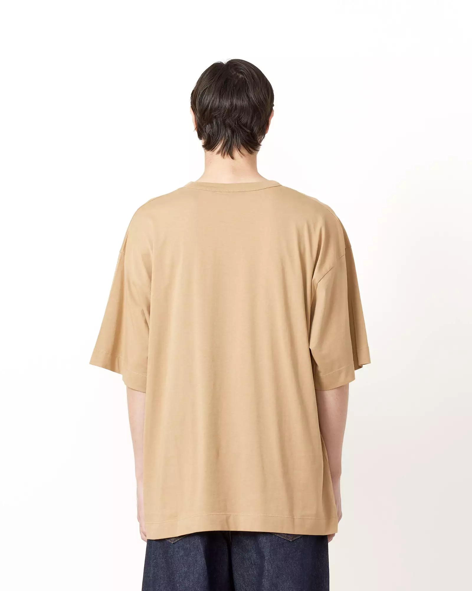 Camel-Colored Oversized T-Shirt.