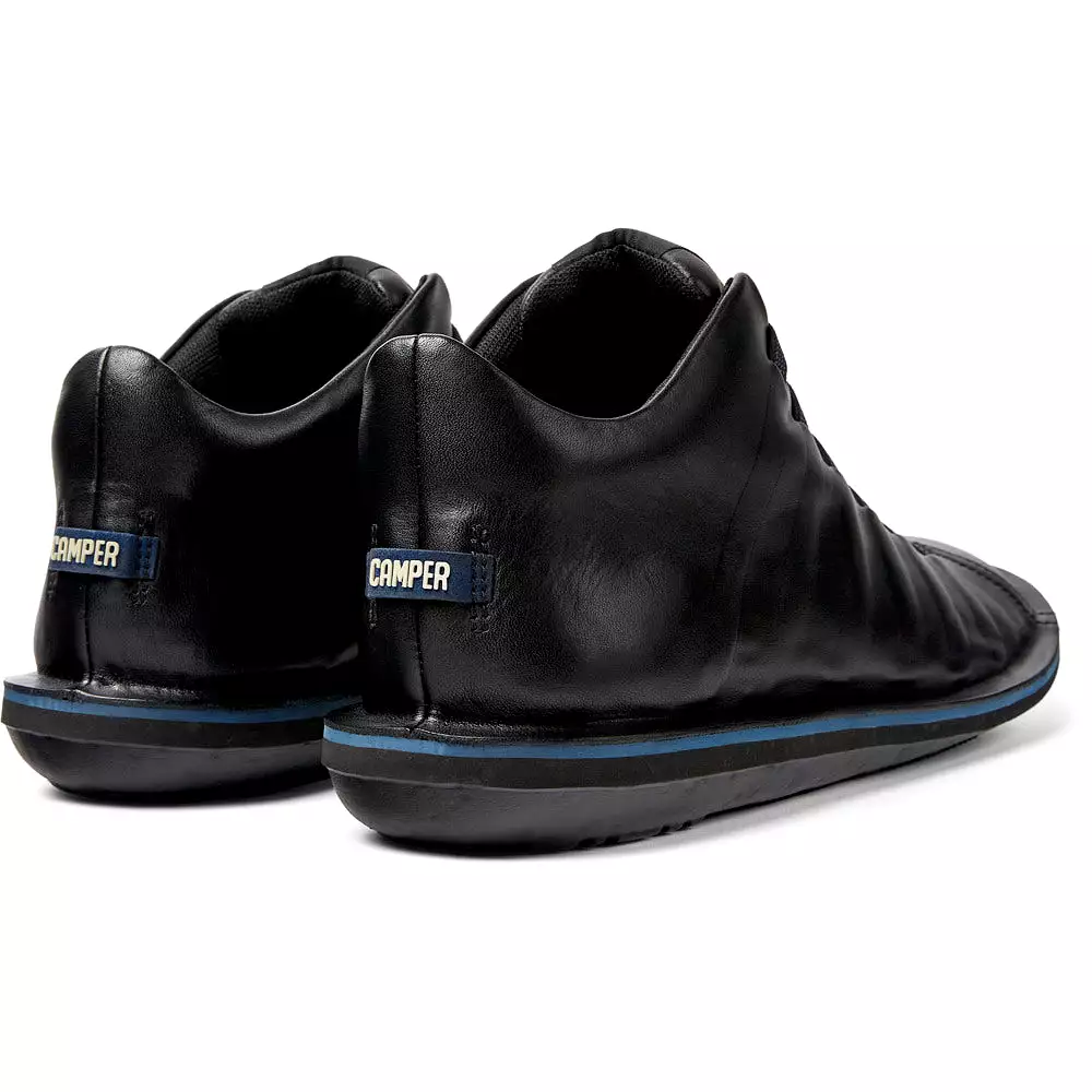 Camper Beetle Black men's leather ankle boots.