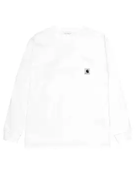 Carhartt WIP long sleeve pocket t-shirt, white