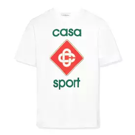 Casablanca Casa Sport White Organic Cotton T-Shirt