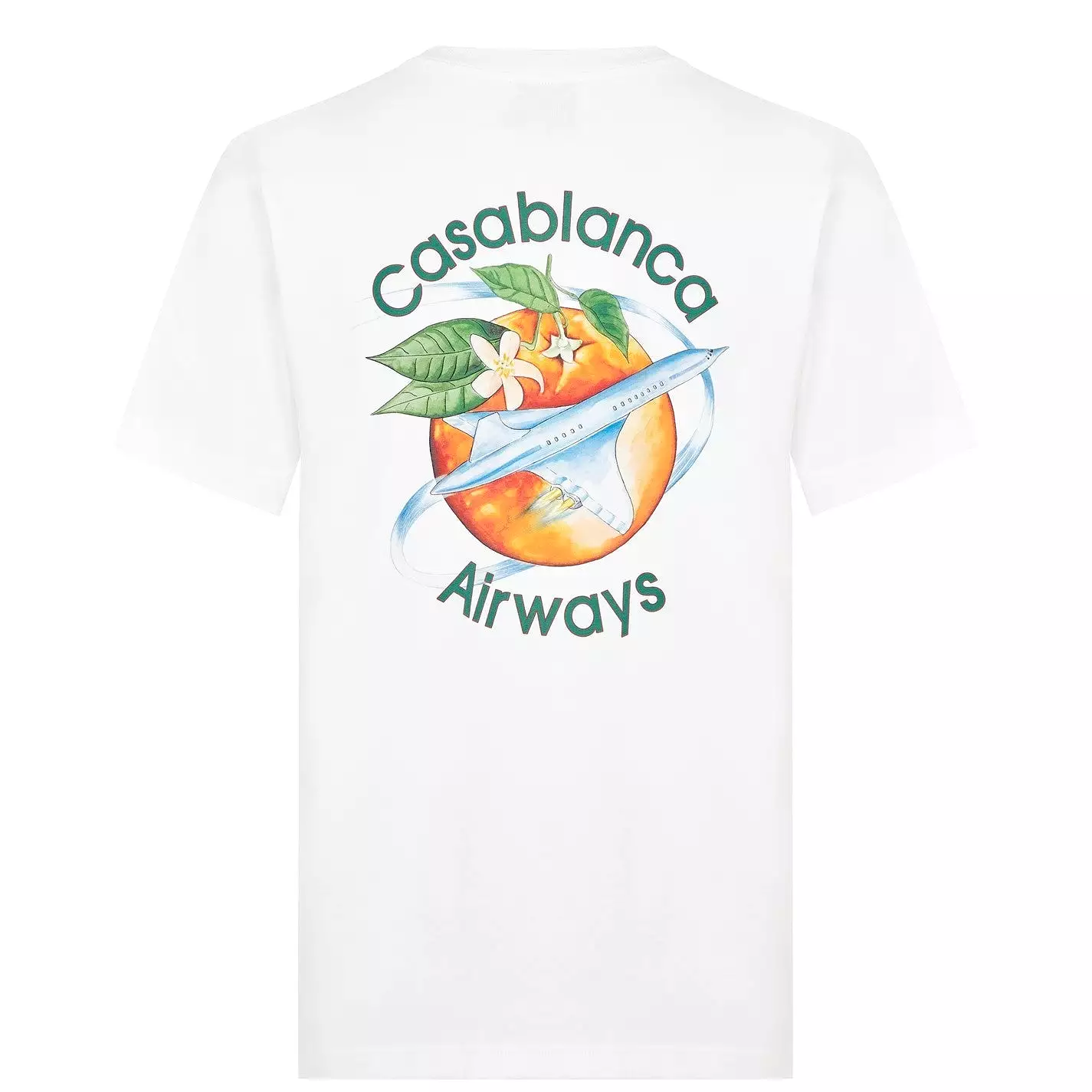 Casablanca Orange Print T-Shirt White