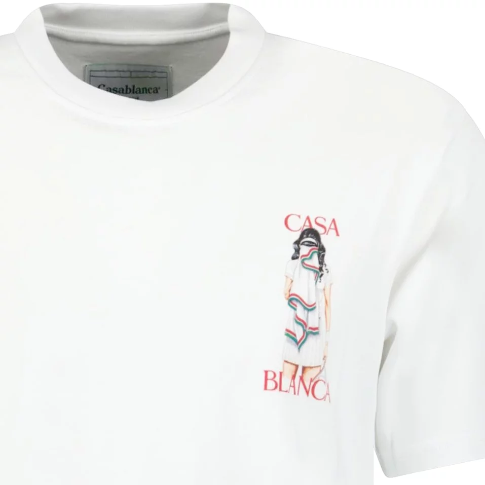 Casablanca tennis girl t-shirt (white)