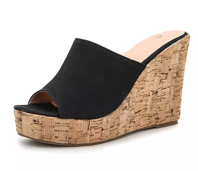 Casual wedges with open toe