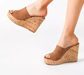 Casual wedges with open toe