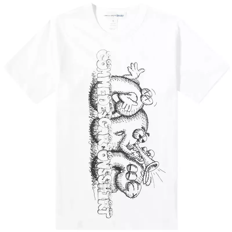 CDG Shirt collaboration with KAWS White/Black T-shirt