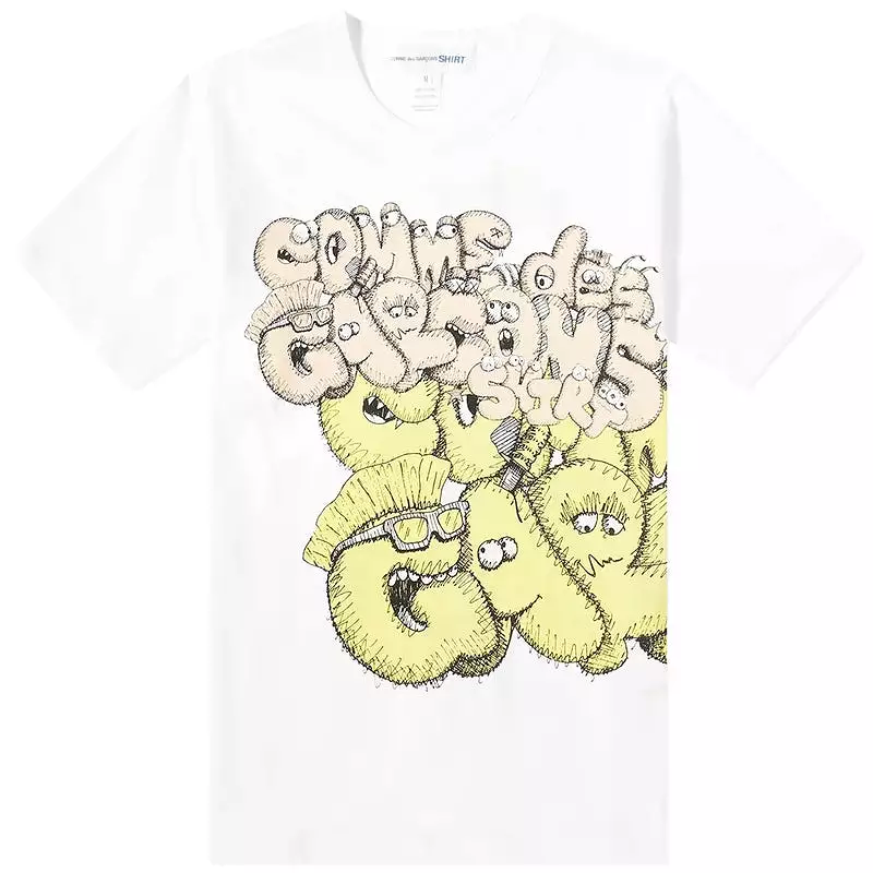 CDG Shirt x KAWS T-shirt White Yellow