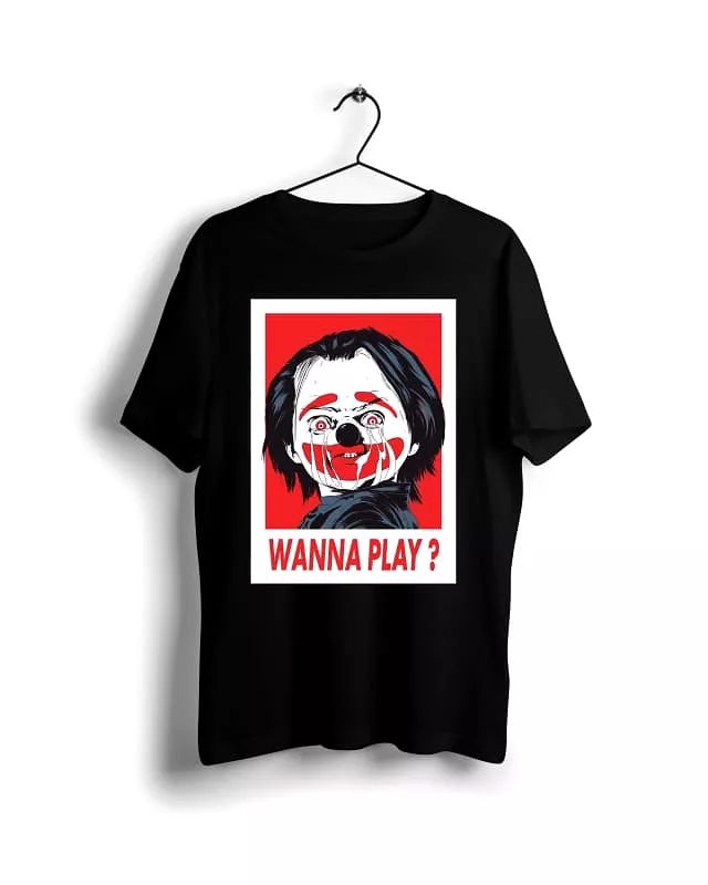 Child's Play Chucky T-shirt - Digital Graphics Basic Black.