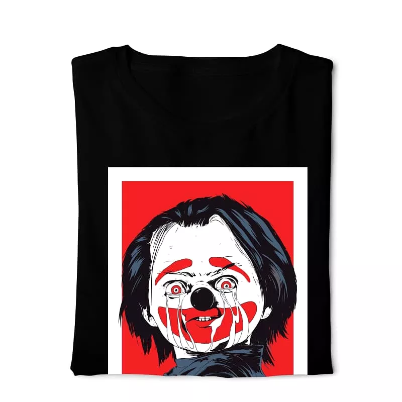 Child's Play Chucky T-shirt - Digital Graphics Basic Black.