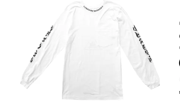 Chrome Hearts White Collar Longsleeve T-Shirt