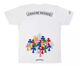 Chrome Hearts White Multicolor Script Cross T-Shirt