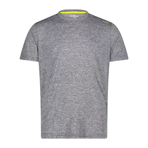 CMP T-shirt for men in light melange stretch fabric perfect for trekking.