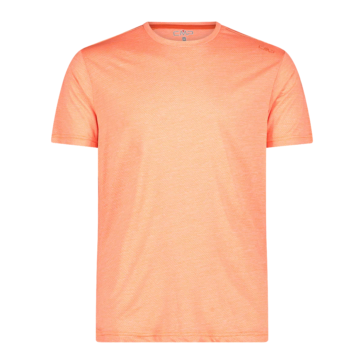 CMP T-shirt for men in light melange stretch fabric perfect for trekking.