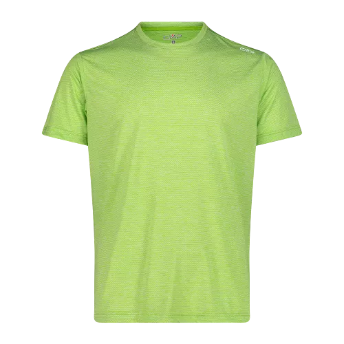 CMP T-shirt for men in light melange stretch fabric perfect for trekking.