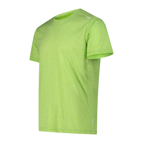 CMP T-shirt for men in light melange stretch fabric perfect for trekking.