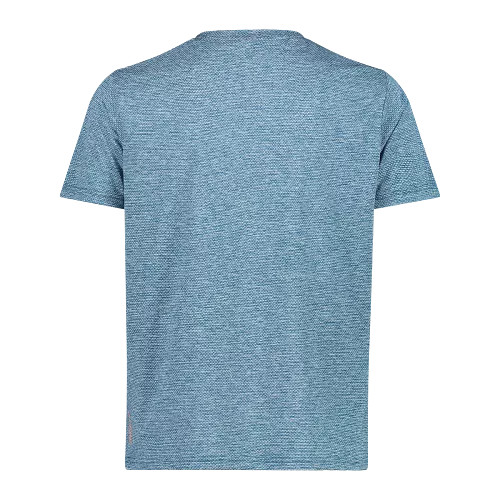 CMP T-shirt for men in light melange stretch fabric perfect for trekking.