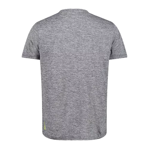 CMP T-shirt for men in light melange stretch fabric perfect for trekking.