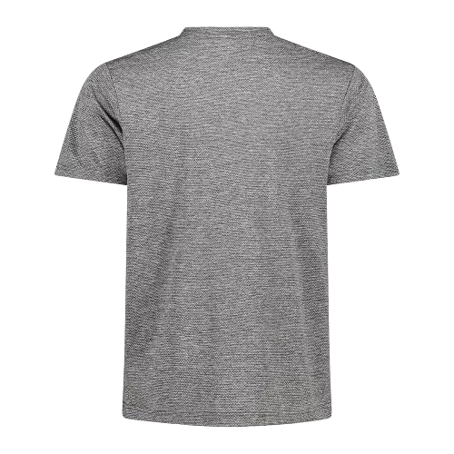 CMP T-shirt for men in light melange stretch fabric perfect for trekking.