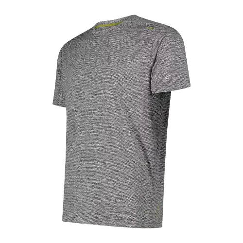 CMP T-shirt for men in light melange stretch fabric perfect for trekking.