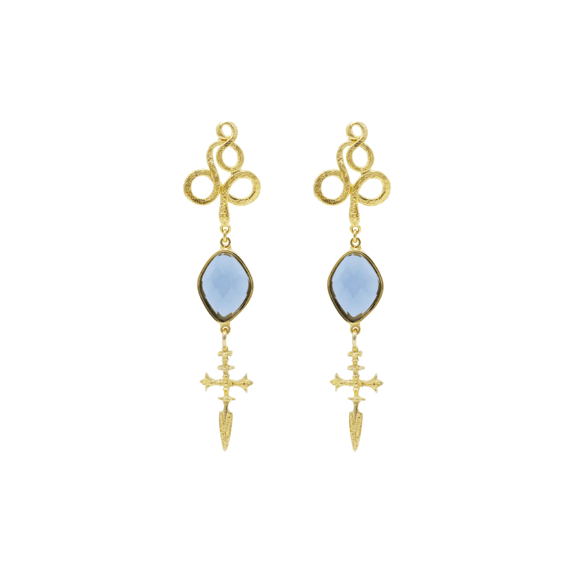 Cobra Cross Earrings